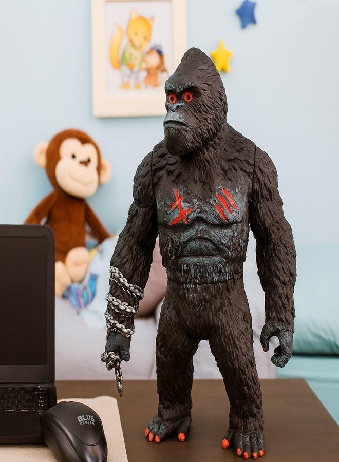 DTR Creation Giant King Kong Action Figure (Black & Grey, 27 cm) - Inspired by Godzilla vs Kong Movie Series | Durable Plastic Play Figure Toy with Chain Accessory for Kids, Boys & Collectors - Image 4